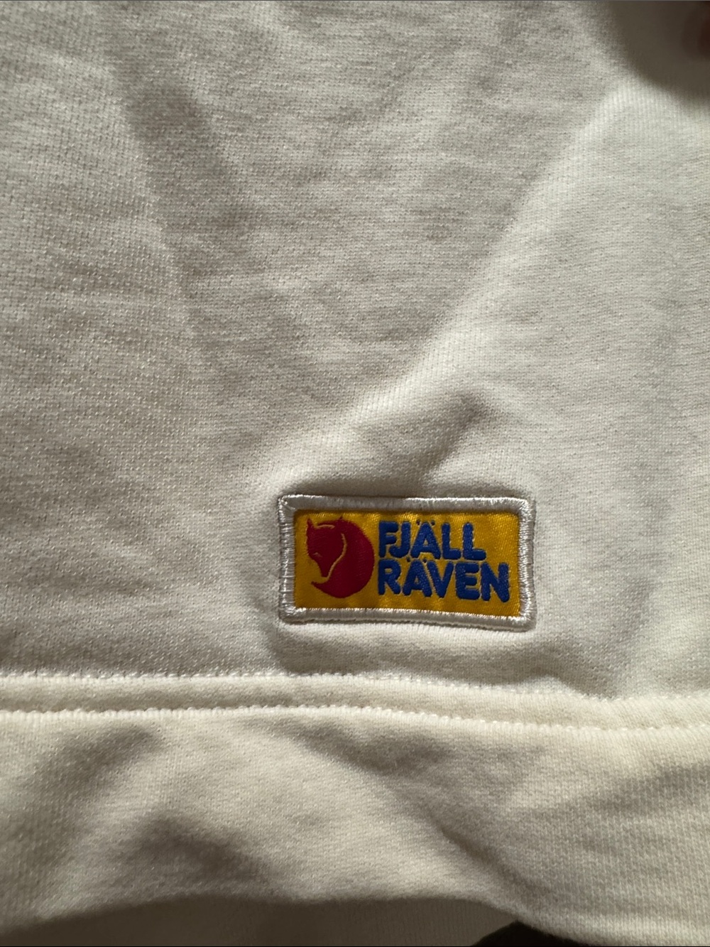 Fjällräven White Sweatshirt with Logo Patch